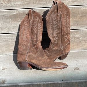 Justin Chocolate Brown Suede Women's Boots